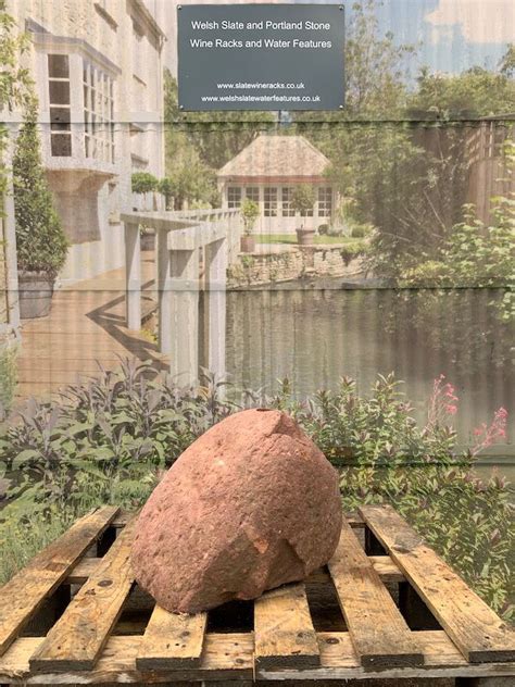 Boulder gardens is a thriving example of living harmoniously with the natural environment. Large Drilled Red Boulder in 2020 (With images) | Water ...
