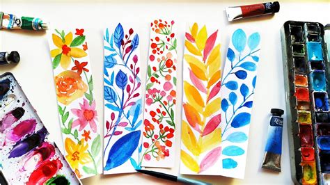 5 Diy Watercolor Floral Bookmarks Ideas Easy Loose Watercolor