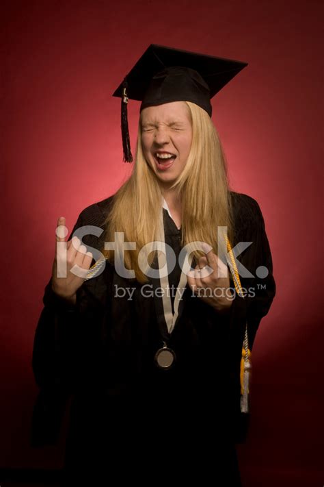 Graduating High School Senior Portrait Stock Photo Royalty Free