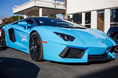 For Sale Baby Blue Lamborghini Aventador Roadster 50th Anniversary