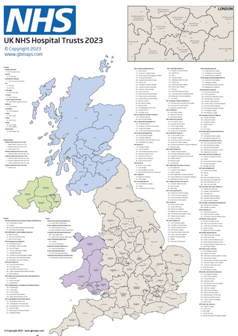 Uk Nhs Hospital Trusts With Icb Boundaries Overlay