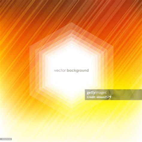 Orange Color Background With Fading White Hexagon Shape Pattern High