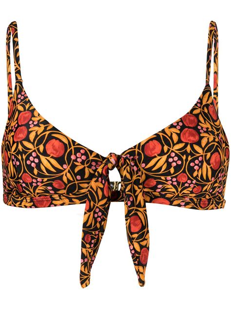 Rebecca Vallance Martine Floral Print Bikini Top Farfetch