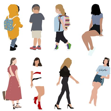 Flat Vector People Pack 01 Vector Illustration People People Illustration People Cutout