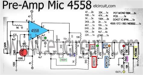 Terminal via a 0 gauge power cable andwith an inline fuse or circuit breaker. I'm Yahica: Pre Amp Circuit Using 4558 Pdf