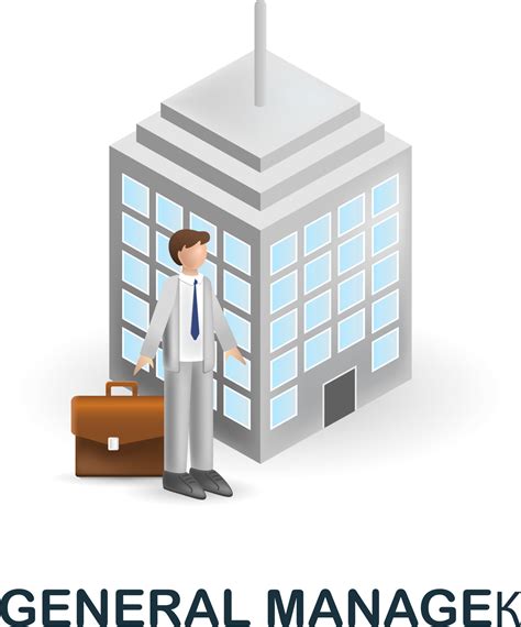 General Manager icon. 3d illustration from company management