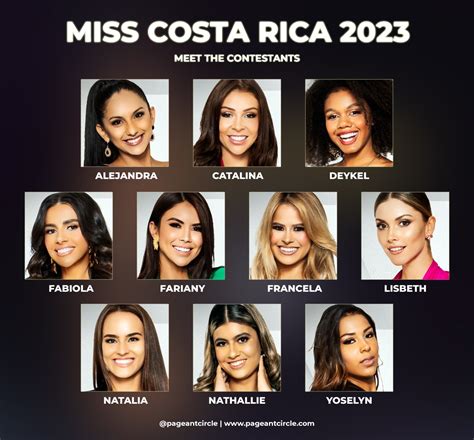 Miss Costa Rica 2023 Meet The 10 Contestants