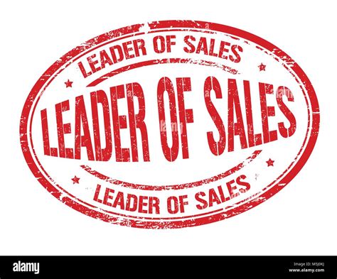 Leader Of Sales Grunge Rubber Stamp On White Background Vector