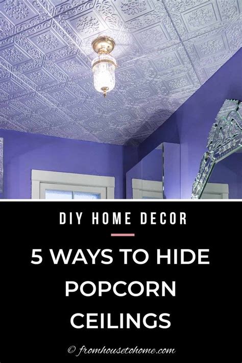 Remember, popcorn covered a multitude of sins, and you may not be able to get that smooth ceiling with glossy paint you desire. How To Cover Popcorn Ceilings (5 easy ways) | Covering ...