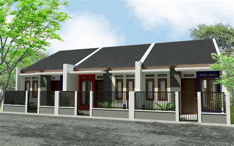 Desain rumah kontrakan ini di desain degan luasan 8x3m yang kemeudian, fasad dan tampak depan rumah didesain minimalis. Gambar Desain Rumah Petak Kontrakan - Gontoh