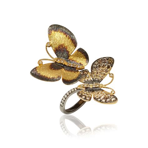Butterflies 18ct Gold Diamond Duet Ring — Annoushka Uk