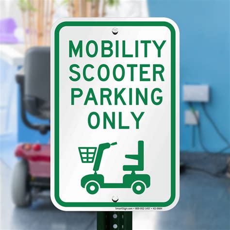 Mobility Scooter Parking Only Sign Sku K2 0684