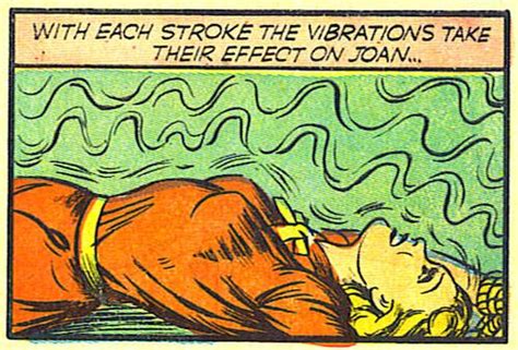with each stroke the vibrations take their effect on joan comic book panels comics vintage