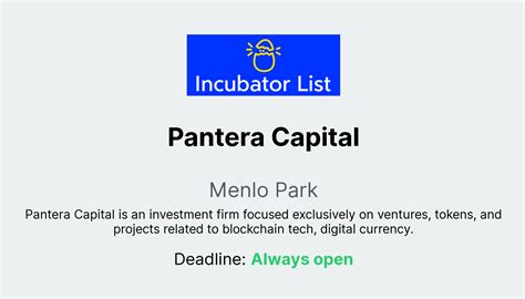 Pantera Capital Key Information