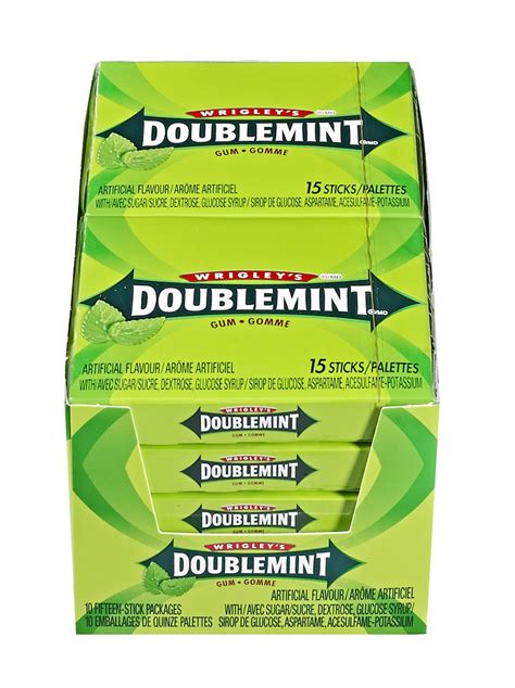 Wrigleys Doublemint Gum 10ct15 Sticks Per Pack Imported From