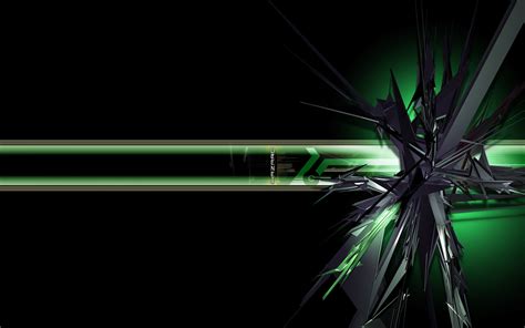 Wallpaper Abstract 3d Abstract Dark Background Green 1680x1050