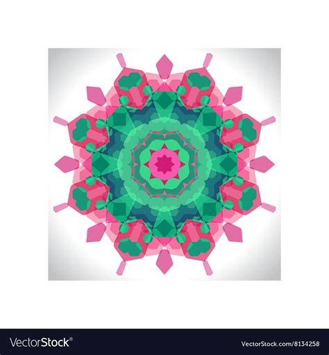 Color Circular Pattern Round Kaleidoscope Of Vector Image
