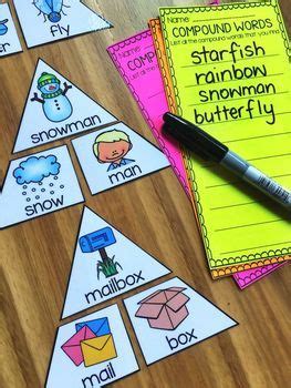 The educator's responsibility is to foster the student's curiosity about the world. Compound Words Worksheets and Activities by My Teaching Pal | TpT