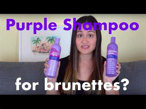 Simply put, they wash the hairs clean. Does purple shampoo work on brunette hair? - YouTube