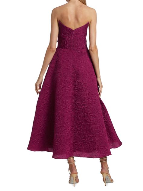 Theia Ellie Strapless Jacquard Fit And Flare Gown We Select Dresses