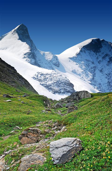 High Snowy Mountains Stock Photo Image Of Alpine Blue 35778218