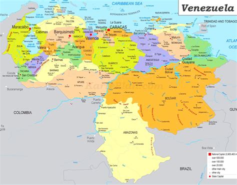 Venezuela Karta Venezuela Map Physical Maps Enlarge Screen Europa Karta