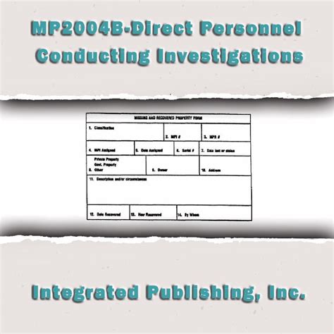 Direct Personnel Conducting Investigations
