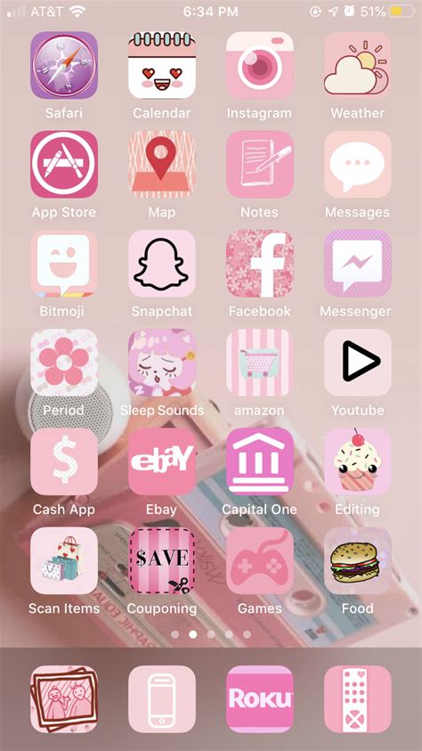 Home Screen Pink Theme Themes For Mobile Themes App Cute App