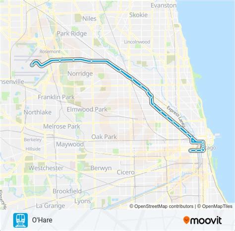 Blue Line Route Schedules Stops And Maps Towards Forest Park Updated
