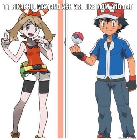 How Pikachu Sees May And Ash By Deinonychusharuka On Deviantart