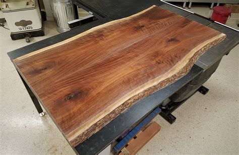 Hand Crafted Live Edge Black Walnut Slab Wood Finished