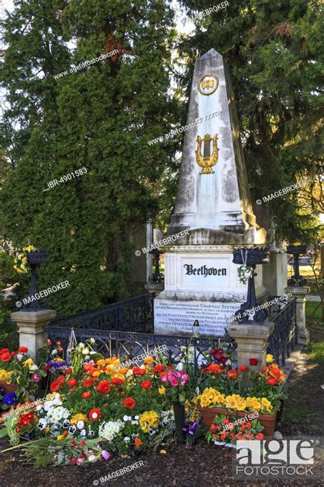 Grave Of Ludwig Van Beethoven Composer Vienna Central Cemetery