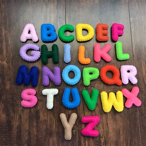 Felt Stuffed Letters Felt Alphabet Preschool Alphabet Etsy In 2021 Felt Crafts Diy Alphabet