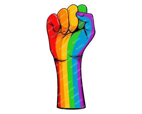 Gay Pride Flag With Fist