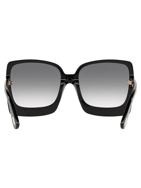 Tom Ford Ft0617 Womens Katrine 02 Oversized Square Sunglasses Black