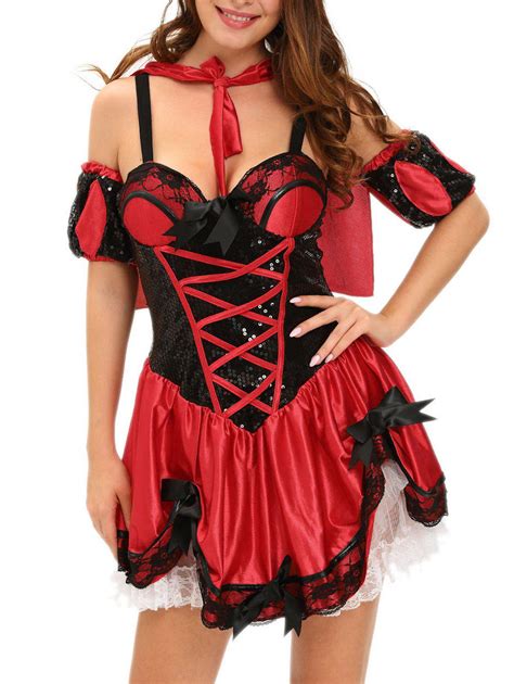 OFF Hooded Pcs Country Girl Cosplay Halloween Costume Rosegal
