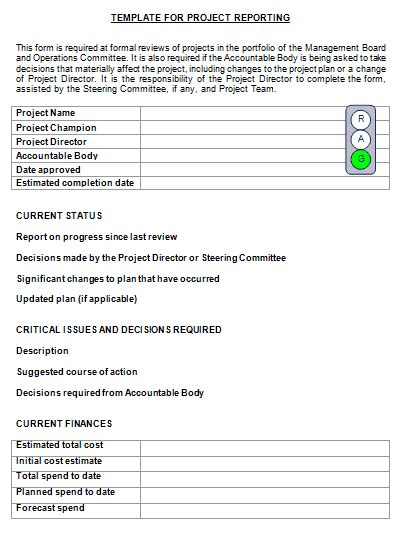 21 Free Project Report Template Word Excel Formats