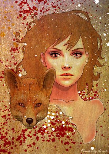 Kitsune Japanese Fox Woman By Kimberly Crick ArtWanted Com