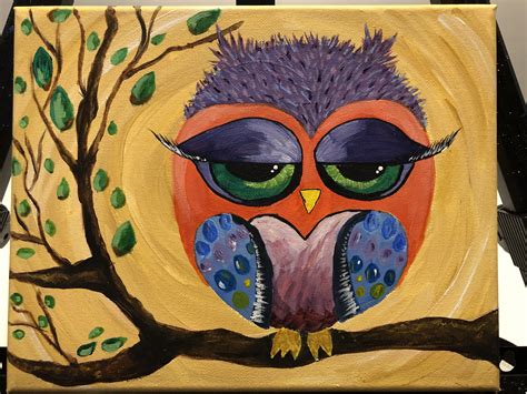 Colorful Owl Acrylic Painting Lesson For Beginners The Art Sherpa