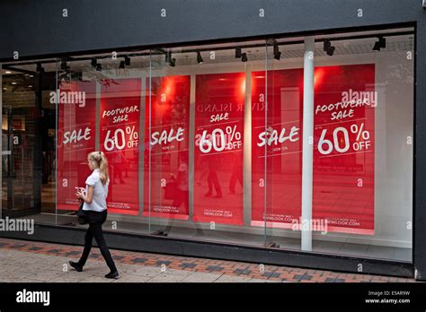 New Look Fashion Store Sale Sign Nottingham Stock Photo Alamy