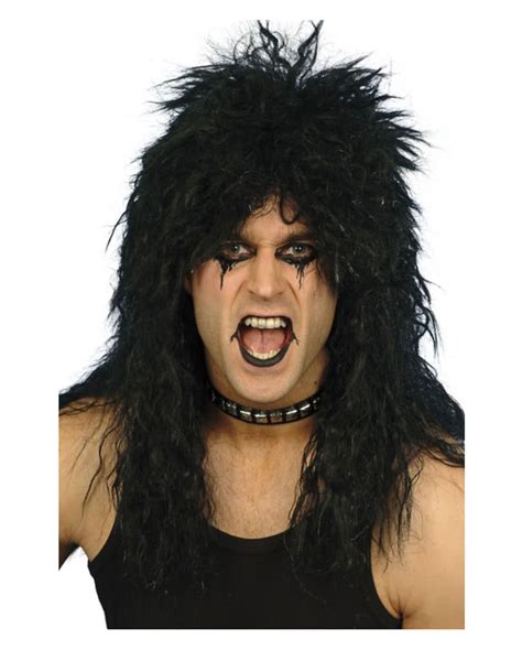 Hard Rocker Wig Black Carnival Wig For Rock Fans Horror