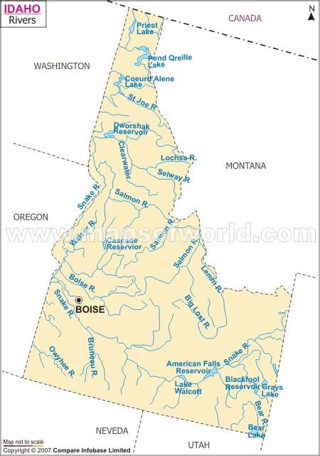 Idaho Cities Map