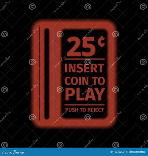 Arcade Machine Insert Coin Slot Stock Vector Illustration Of Slot