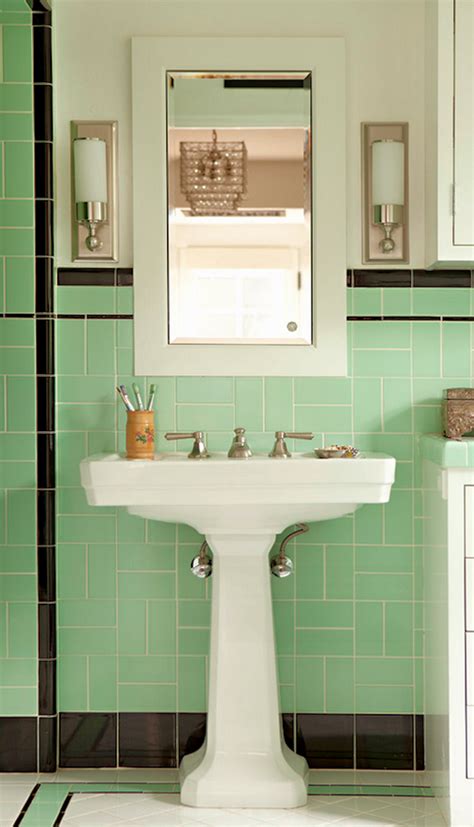 Each purchase from now until april 17th qualifies you for one entry into my spring raffle. Art Deco style Subway Bathroom | Vintage bathroom tile ...