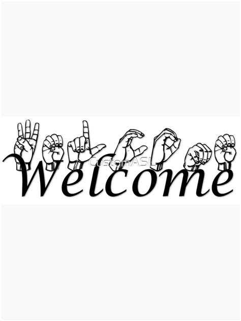 Welcome In Asl Canvas Print For Sale By Customasl Redbubble