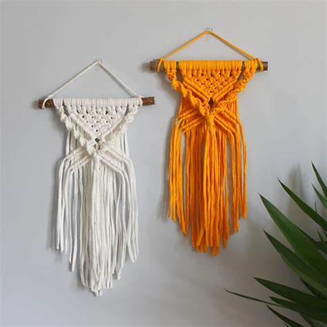 Affiliate links may be sprinkled throughout the awesome, free content you see below. Mini wall hanging | Macrame wall hanging diy, Macrame wall ...