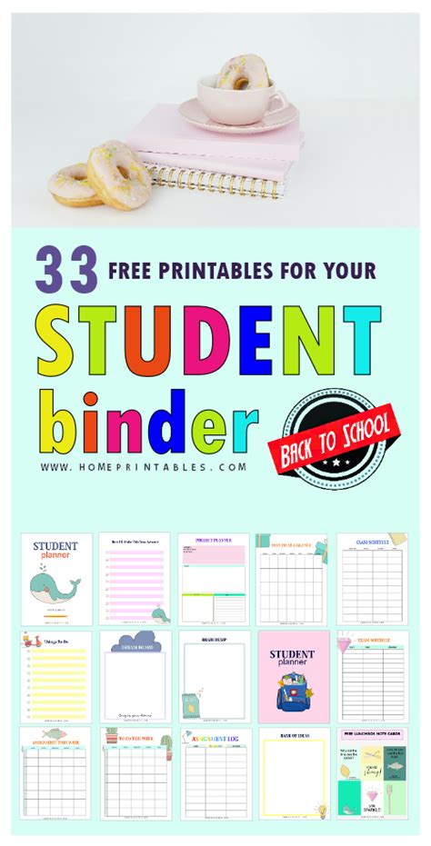 Free Student Binder Printables 33 Amazing Pages Home Printables