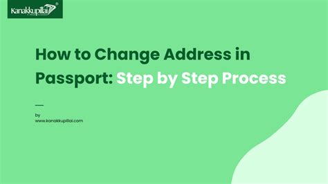 How To Change Address In Passport Step By Step Process