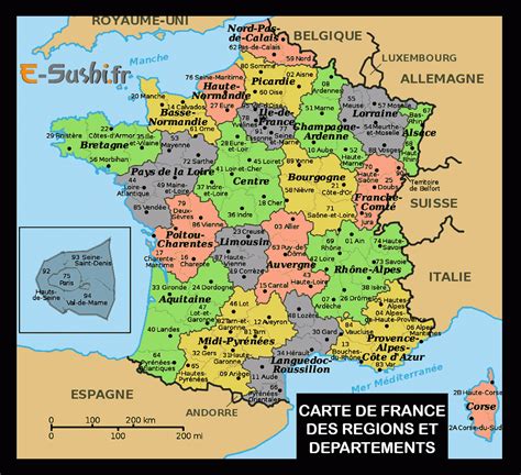 Carte De France D Partements R Gions Villes Carte France Gambaran