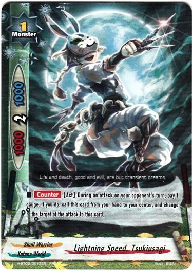 Japan is well known to the world for its divergent history in martial art and respective weapons. Lightning Speed, Tsukiusagi | Future Card Buddyfight Wiki ...